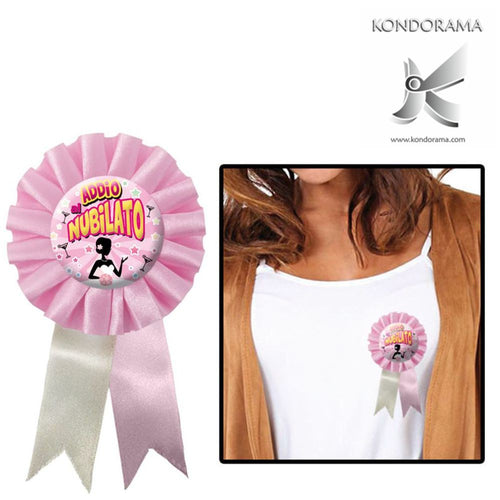 Coccarda Rosa Addio Al Nubilato idea per festa di addio al Nubilato spilla Salute e cura della persona/Erotismo e contraccezione/Sex toys/Gadget per addio al nubilato e al celibato Kondorama - Martinsicuro, Commerciovirtuoso.it