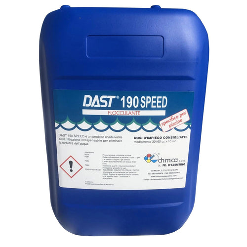 Flocculante liquido professionale Dast 190 speed per piscine a rapida azione Giardino e giardinaggio/Piscine vasche idromassaggio e accessori/Prodotti chimici e tester Ph/Chiarificatori d'acqua e enzimi La Zappa - Altamura, Commerciovirtuoso.it