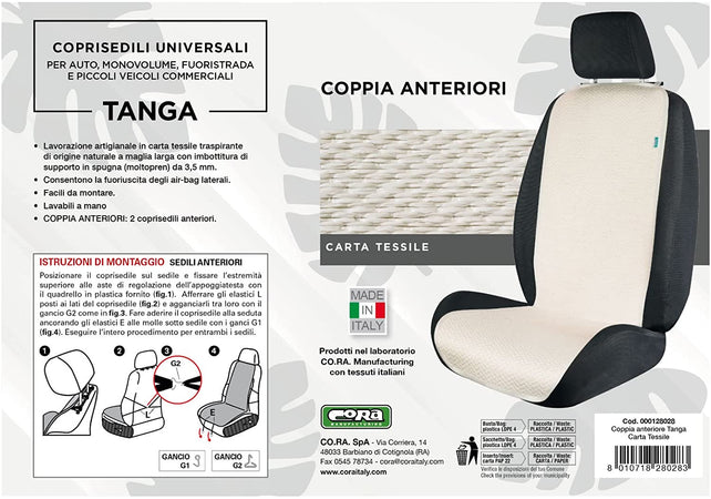 Coprisedili auto Co Ra Tanga Auto e Moto/Accessori per auto/Coprisedili e accessori comfort/Protezioni per sedili Scontolo.net - Potenza, Commerciovirtuoso.it
