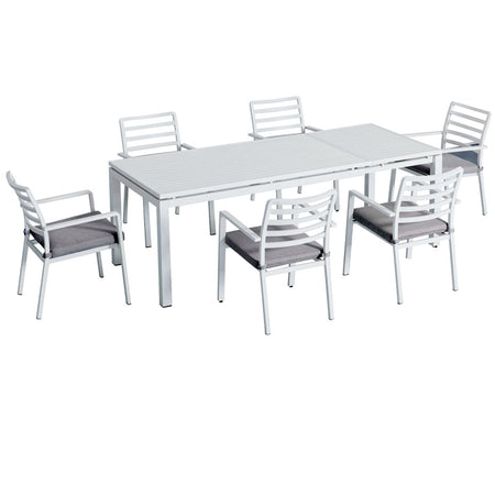 Tavolo Allungabile "galilee" in Alluminio Telescopico Dogato 160-220 Cm per Giardino E Veranda Giardino e giardinaggio/Arredamento da giardino e accessori/Tavoli e tavolini/Tavoli standard Decor Space - Altamura, Commerciovirtuoso.it