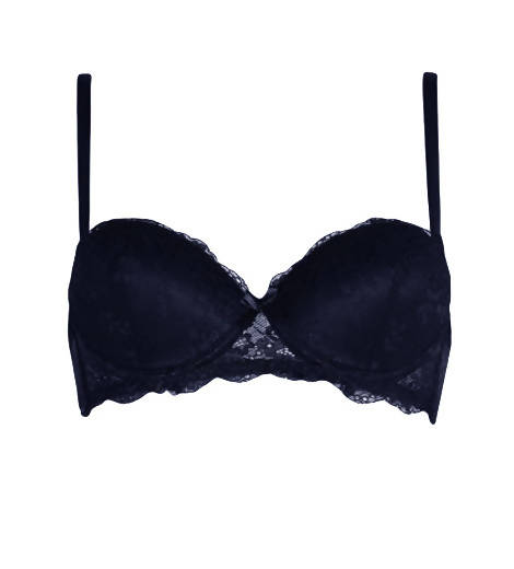 art.5535a GIANMARCO VENTURI reggiseno a balconcino in pizzo elasticizzato coppa imbottita Maya colore blu notte art. g5535a intimo donna L'Orchidea - Siderno, Commerciovirtuoso.it