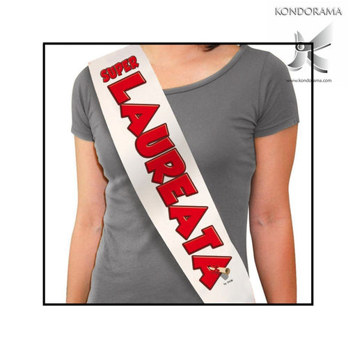 Fascia Super Laureata idea regalo per festeggiamento laurea fascia neo Laureata divertente per festa Moda/Abbigliamento specifico/Costumi e accessori/Accessori/Adulti/Cravatte e fasce Kondorama - Martinsicuro, Commerciovirtuoso.it