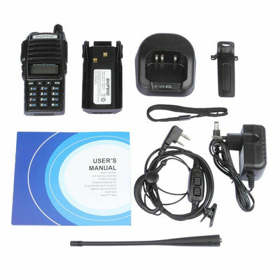 Baofeng UV-82 MICROFONO PTT Dual Band UHF VHF 8W Radio DTMF PMR RICETRASMITTENTE