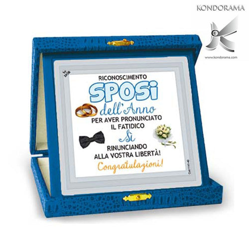 Targa Riconoscimento Sposi Dell’anno Celibato Nubilato Targa Premio Divertente Idea Regalo per neo sposi Casa e cucina/Decorazioni per interni/Accessori decorativi/Targhe e cartelli Kondorama - Martinsicuro, Commerciovirtuoso.it