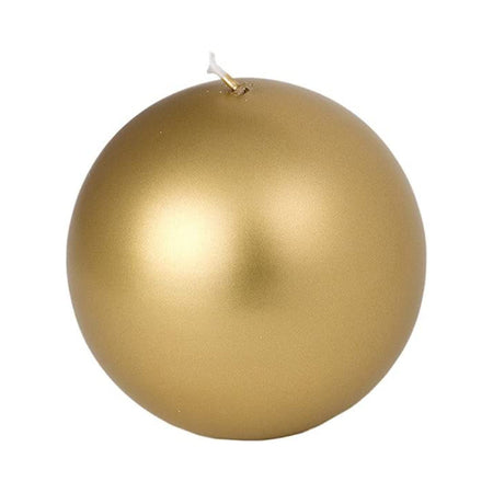 Candela sferica "Lucida" in cera color Oro metallic da 8 cm Casa e cucina/Decorazioni per interni/Candele e portacandele/Candele/Candele a colonna MagiediNatale.it - Altamura, Commerciovirtuoso.it