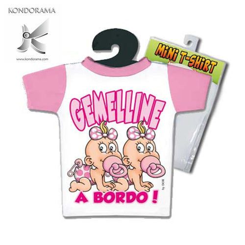 Mini T-Shirt Rosa Sorelle Bimbi Gemelle Gemelline a Bordo t-shirt mini per machina gemelle a bordo Prima infanzia/Seggiolini auto e accessori/Accessori/Adesivi baby per macchina Kondorama - Martinsicuro, Commerciovirtuoso.it