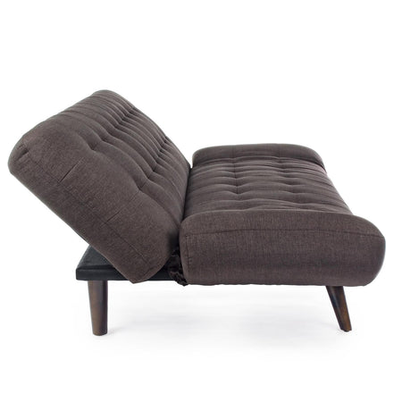 Divano letto 3 posti "Dive" marrone in tessuto con braccioli regolabili Casa e cucina/Arredamento/Soggiorno/Divani Decor Space - Altamura, Commerciovirtuoso.it