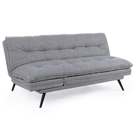 Divano letto 3 posti "Joseph " grigio in tessuto con braccioli regolabili Casa e cucina/Arredamento/Soggiorno/Divani Decor Space - Altamura, Commerciovirtuoso.it