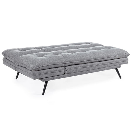 Divano letto 3 posti "Joseph " grigio in tessuto con braccioli regolabili Casa e cucina/Arredamento/Soggiorno/Divani Decor Space - Altamura, Commerciovirtuoso.it