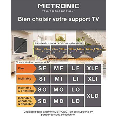 Mensola staffa porta tv 28/42" con braccio nero 451063 supporto da parete metronic a muro Elettronica/Home Cinema TV e video/Accessori/Supporti e mobili TV/Supporti da parete e da soffitto La Zappa - Altamura, Commerciovirtuoso.it