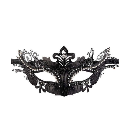 Maschera Nera In Metallo Con Strass maschera Elegante da Donna -  commercioVirtuoso.it