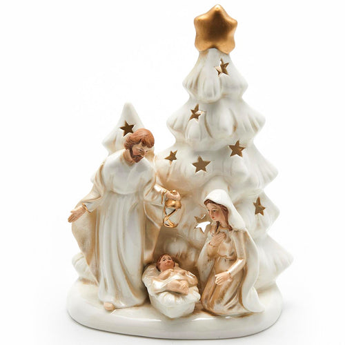 Porta candela con natività monoblocco Kid h 24 cm presepe in poli-resina bianco arredamento natalizio Casa e cucina/Decorazioni per interni/Addobbi e decorazioni per ricorrenze/Decorazioni natalizie/Presepi/Statuine e fondali per il presepe MagiediNatale.it - Altamura, Commerciovirtuoso.it
