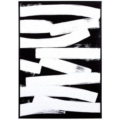 Quadro moderno olio su tela dipinto a mano bianco e nero 72 x 102 cm minimalista bold Casa e cucina/Decorazioni per interni/Arte/Poster e stampe Decor Space - Altamura, Commerciovirtuoso.it