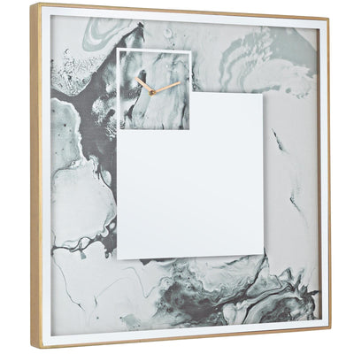 Quadro con orologio moderno 60 cm glace stampa su tela bianco e grigio minimalista Casa e cucina/Decorazioni per interni/Arte/Poster e stampe Decor Space - Altamura, Commerciovirtuoso.it