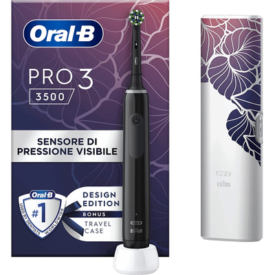 Braun Oral-B Spazzolino Elettrico Ricaricabile Pro 3 3500 Design Edition Black (Nero) BRAUN ORAL-B