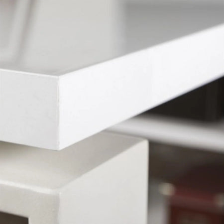 Scrivania angolare con cassettiera bianco laccato da ufficio 170 cm "Made in Italy" Casa e cucina/Arredamento/Studio/Scrivanie e postazioni di lavoro/Scrivanie Decor Space - Altamura, Commerciovirtuoso.it