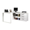 Scrivania angolare con cassettiera bianco laccato da ufficio 170 cm Made in Italy Casa e cucina/Arredamento/Studio/Scrivanie e postazioni di lavoro/Scrivanie Decor Space - Altamura, Commerciovirtuoso.it