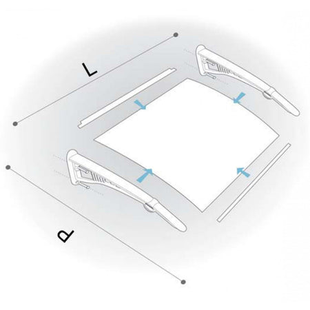 Pensilina in policarbonato "Trasparente" tettoia modulabile per portoni e finestre Fai da te/Prodotti per la costruzione/Materiali da costruzione/Tetti/Tettoie Decor Space - Altamura, Commerciovirtuoso.it