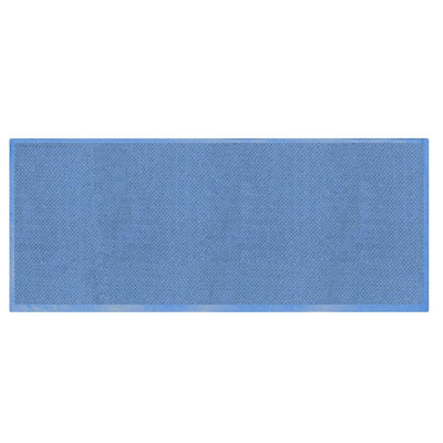 Tappeto bagno trama semplice blu petrolio chiaro 100% cotone cm50x150 Vacchetti