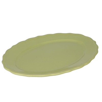 Piatto juliet verde pastello ovale cm35x26h3