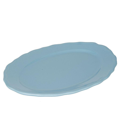 Piatto juliet azzurro pastello ovale cm35x26h3 Vacchetti