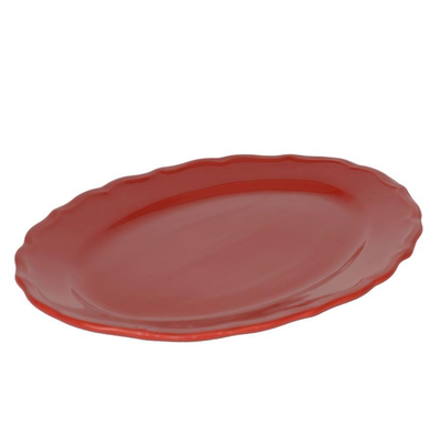 Piatto juliet rosso ovale cm35x26h3 Vacchetti