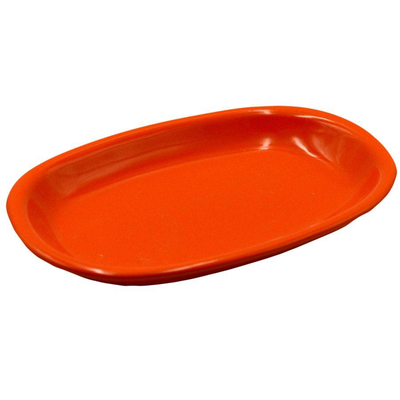Piatto romeo arancione ovale cm36x25h4