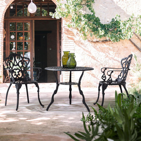 Tavolo tondo "Victoria" in alluminio da esterno per giardino e veranda Ø 80 cm Giardino e giardinaggio/Arredamento da giardino e accessori/Tavoli e tavolini/Tavoli standard Decor Space - Altamura, Commerciovirtuoso.it
