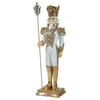 Statuetta decorativa Soldatino schiaccianoci natalizio oro e bianco h 178 cm Casa e cucina/Decorazioni per interni/Addobbi e decorazioni per ricorrenze/Decorazioni natalizie/Schiaccianoci MagiediNatale.it - Altamura, Commerciovirtuoso.it