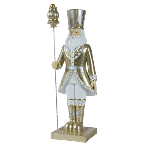 Statuetta decorativa Soldatino schiaccianoci natalizio oro e bianco h 66 cm Casa e cucina/Decorazioni per interni/Addobbi e decorazioni per ricorrenze/Decorazioni natalizie/Schiaccianoci MagiediNatale.it - Altamura, Commerciovirtuoso.it