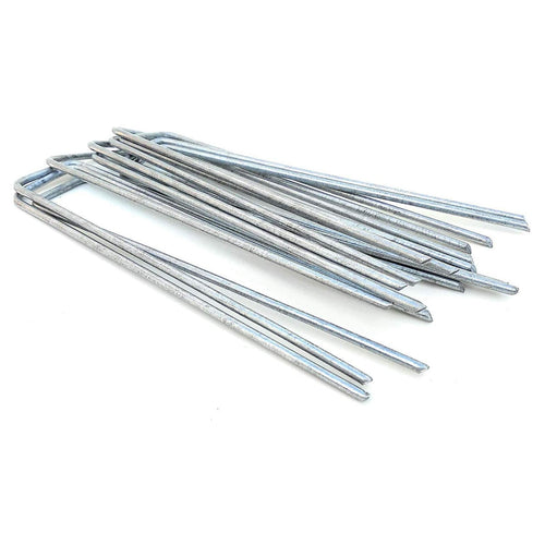 Picchetti zincati per telo pacciamante fermarete U da 15 cm confezione da 20 pezzi Sport e tempo libero/Attività ricreative all'aperto/Camping e outdoor/Accessori per tende/Picchetti La Zappa - Altamura, Commerciovirtuoso.it