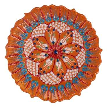Svuotatasche ceramica arancione cm ø18h2,5 Vacchetti