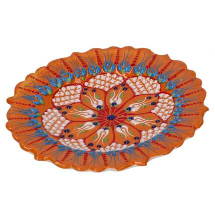 Svuotatasche ceramica arancione cm ø18h2,5 Vacchetti