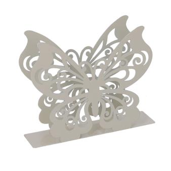 Portatovaglioli metallo farfalla crema rettangolare cm14,5x4h12 Vacchetti