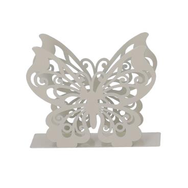 Portatovaglioli metallo farfalla crema rettangolare cm14,5x4h12 Vacchetti