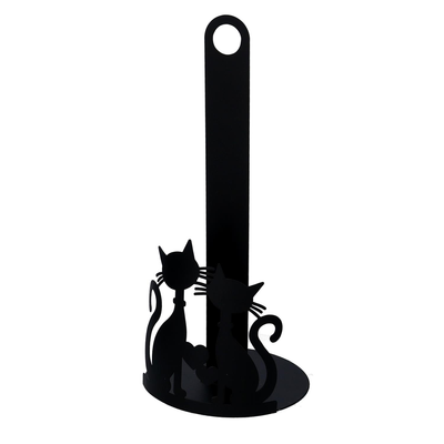 Portascottex metallo gatti nero tondo cm ø15h33 Vacchetti