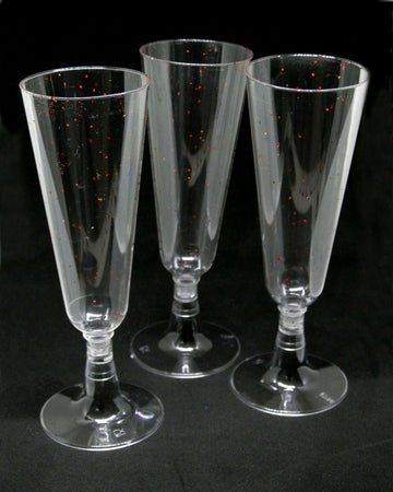 6 Flute Bicchieri Plastica Trasparenti Calice Spumante Champagne Feste  Natale - commercioVirtuoso.it