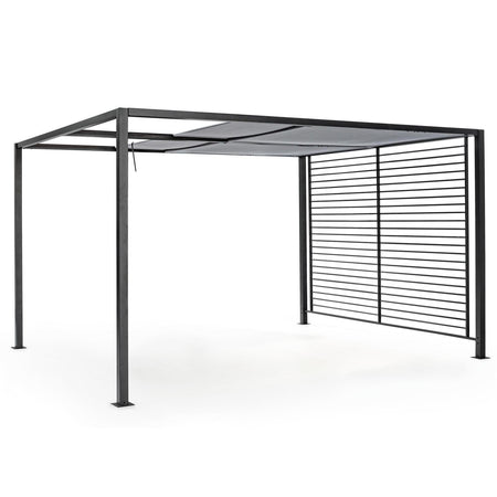 Gazebo moderno antracite "Noah" per giardino e veranda, pergolato scorrevole di design Giardino e giardinaggio/Arredamento da giardino e accessori/Ombrelloni tende e tettucci parasole/Gazebo Decor Space - Altamura, Commerciovirtuoso.it