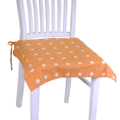 Cuscino sedia pop pois arancione quadrocm40x40h4