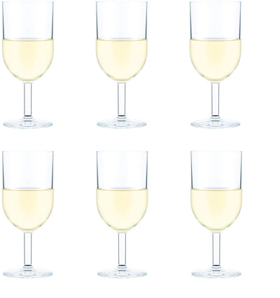 Bodum OKTETT Bicchieri da Vino Bianco in plastica Resistente, 0,23 Litri