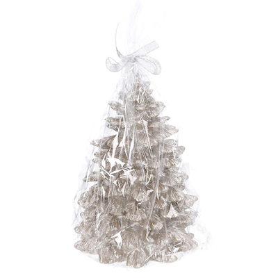 Candela paraffina Albero Di Natale champagne cm ø14h19,5 Vacchetti