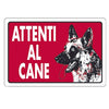 Cartello Attenti Al Cane Rosso Segnaletica 10x20cm Avvertimento Land_82191 Cartelli Segnalatori Trade Shop italia - Napoli, Commerciovirtuoso.it
