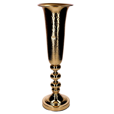 Vaso metallo oro cm16x16h55 Vacchetti