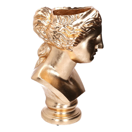 Portavaso resina busto oro cm35,8x36h58 Vacchetti