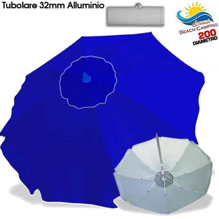 Ombrellone Da Spiaggia Alluminio 2 Mt Con Snodo Tessuto Polyestere Blu Palo 32mm Sport e Tempo Libero > Tempo Libero > Ombrelloni Trade Shop italia - Napoli, Commerciovirtuoso.it