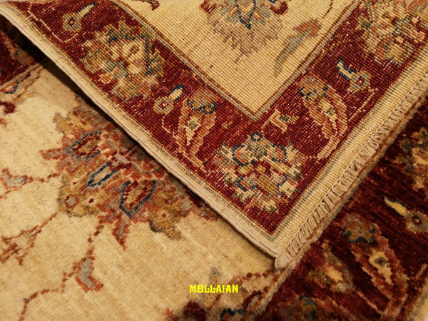 Scendiletto Sultanabad Extra Gold Afghanistan 92x62 - Lavorazione Artigianale, Nuovo, Colori Vegetali, Lana Extra Fine