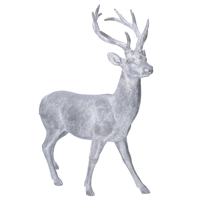 Cervo resina grigio cm30x12h39 Vacchetti