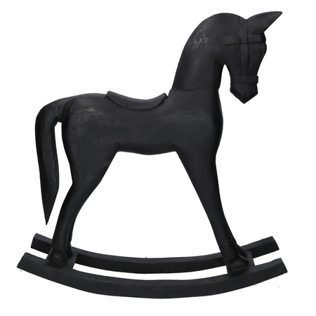 Cavallo legno nero cm36x9h39 Vacchetti