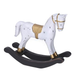 Cavallo a dondolo legno bianco cm42x8h31 Vacchetti