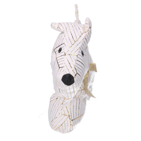 Fermaporta tessuto cane bianco cm35x5h26 Vacchetti